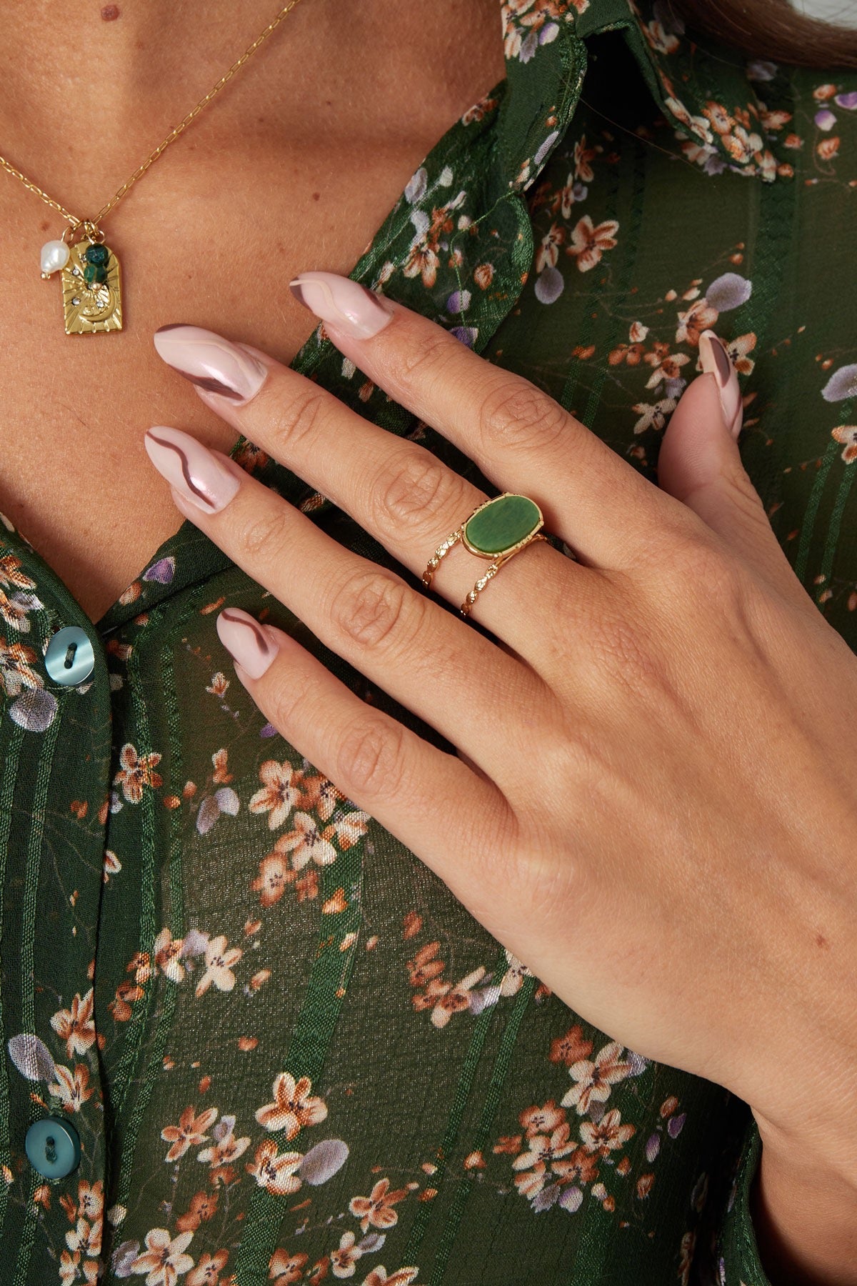 Ring ovaal R002 Roze