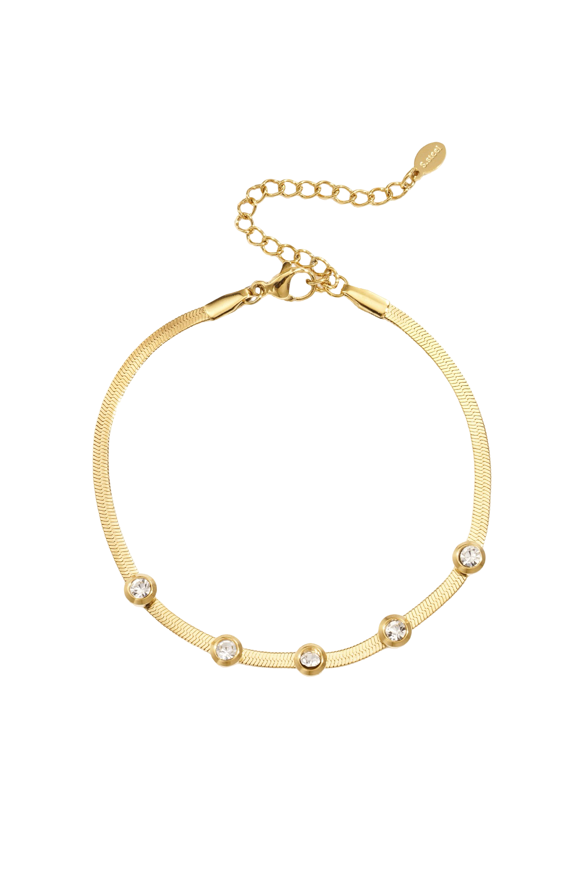 Armband Strass A030 Goud