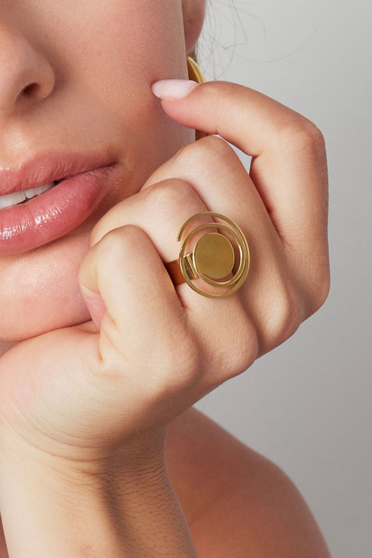 Ring swirl R016 Zilver