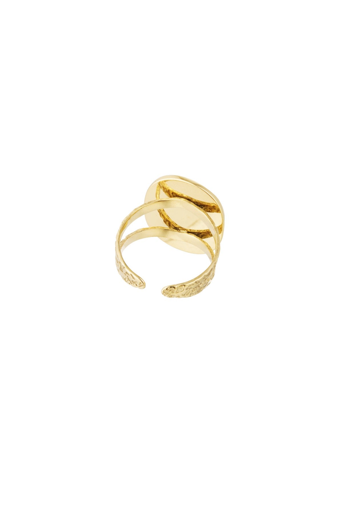 Ring ovaal met ster R003