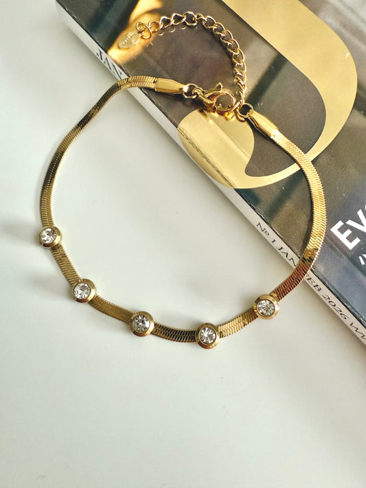 Armband Strass A030 Goud