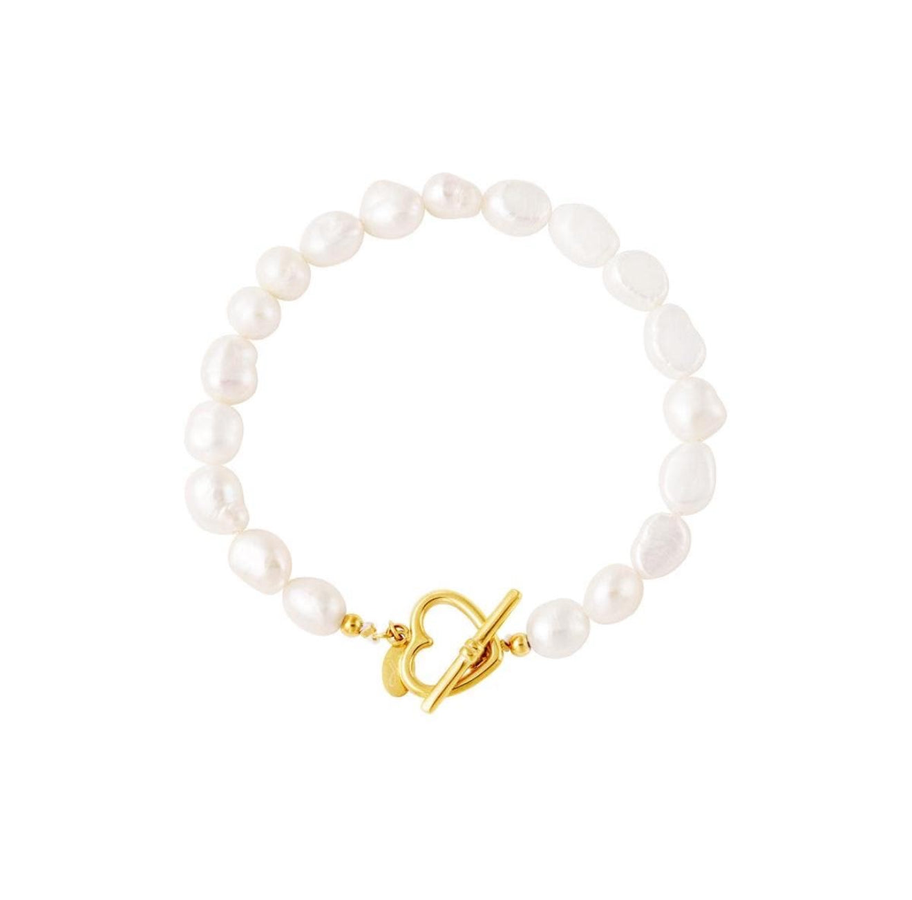 Armband Pearl heart A004