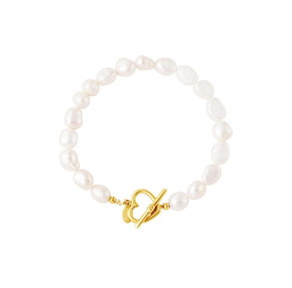 Armband Pearl heart A004