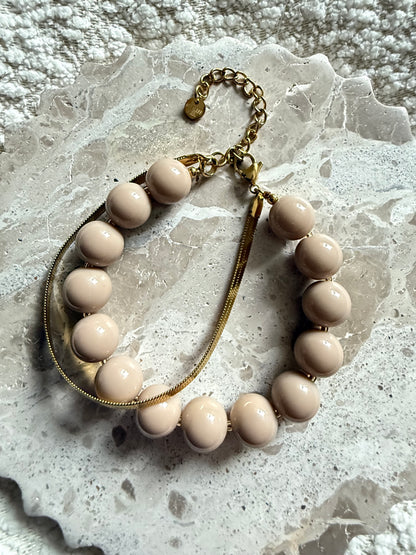 Armband Bubble A023 Beige