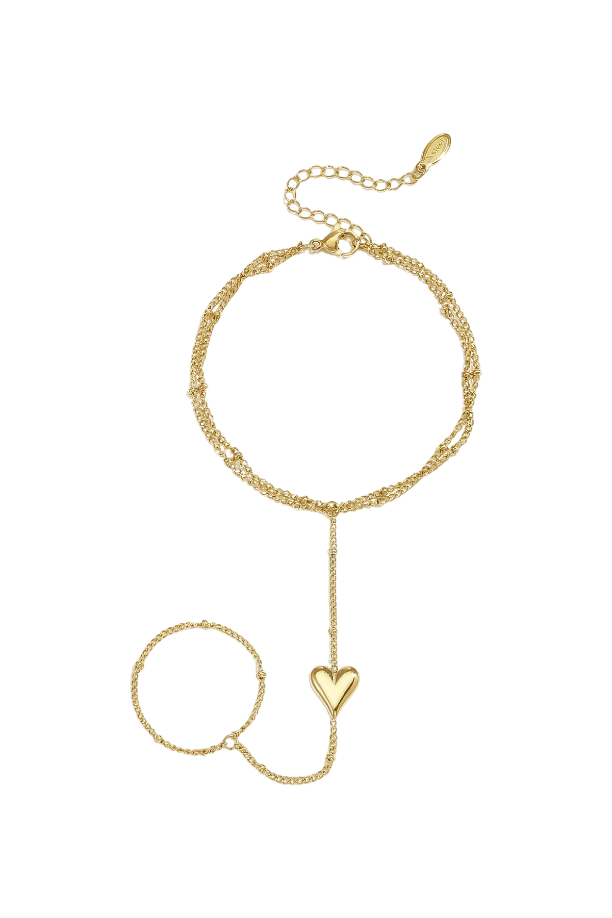 Handchain heart H003 Goud