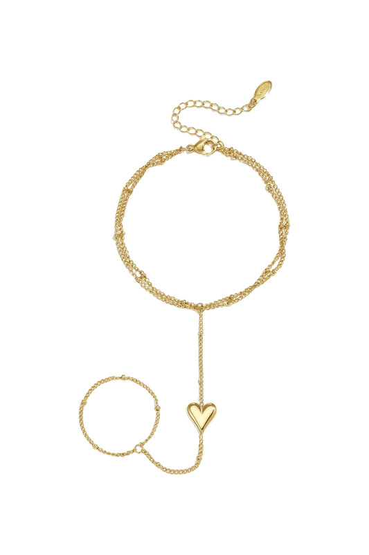 Handchain heart H003 Goud