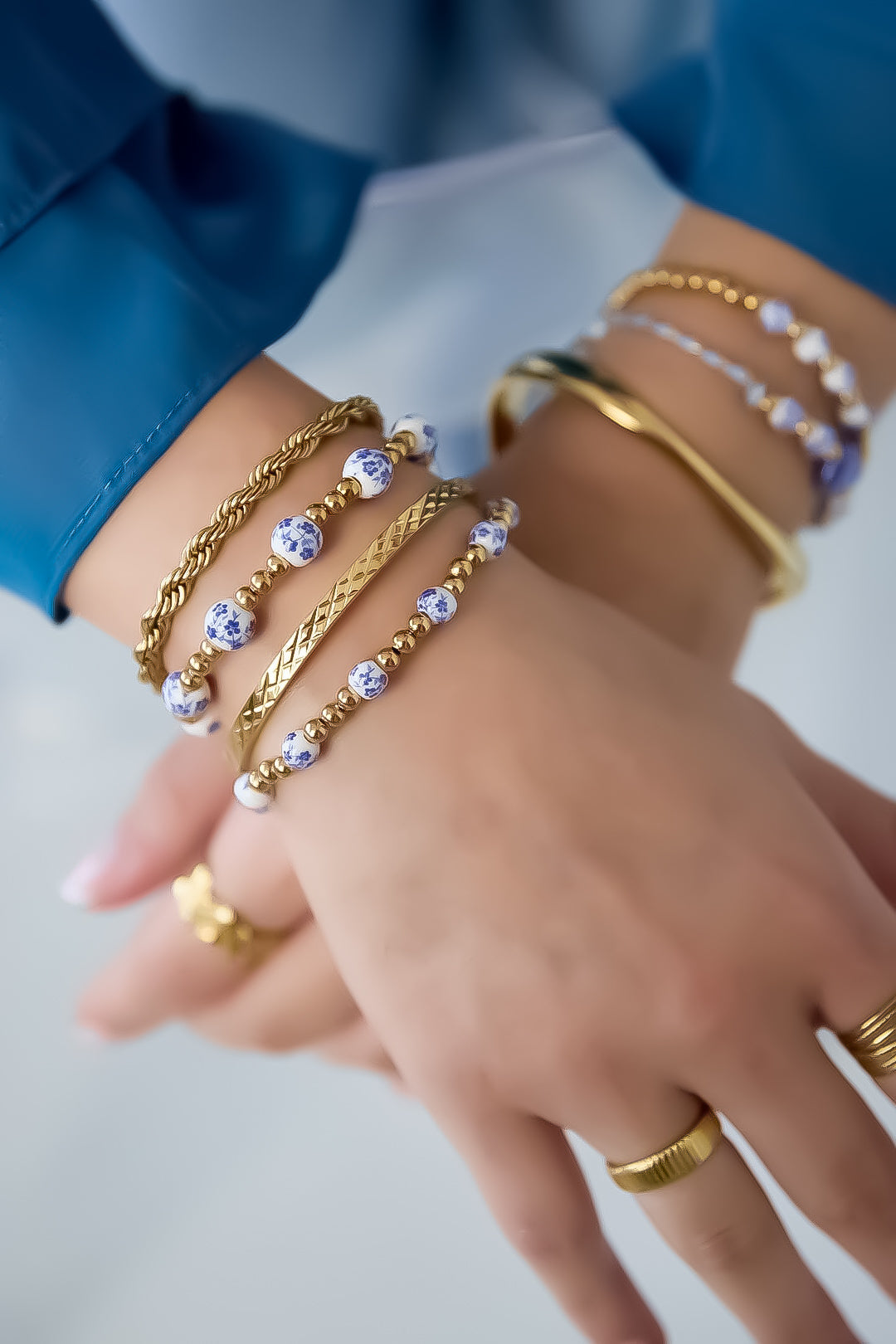 Armband Delft Medium A034 Blauw