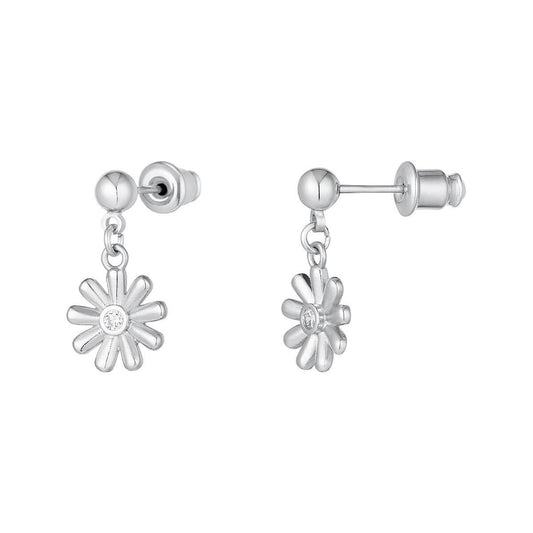Oorbellen Fall Flower O007 Zilver