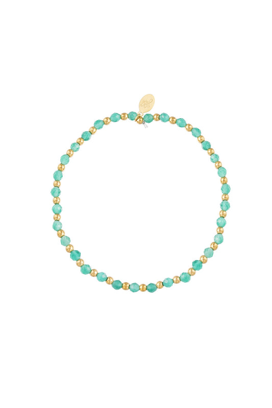 Armband met hematiet kraaltjes A007 aqua