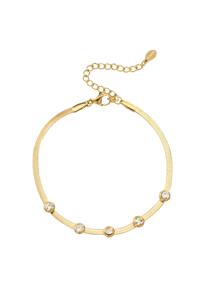 Armband Strass A030 Goud