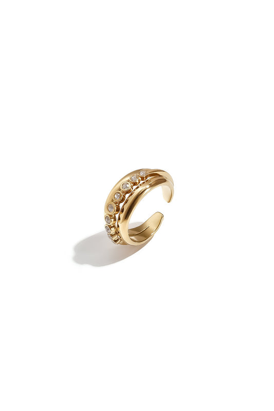 Ring Bling R035 Goud