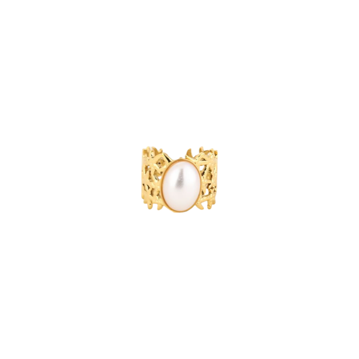 Ring Oval Pearl R031