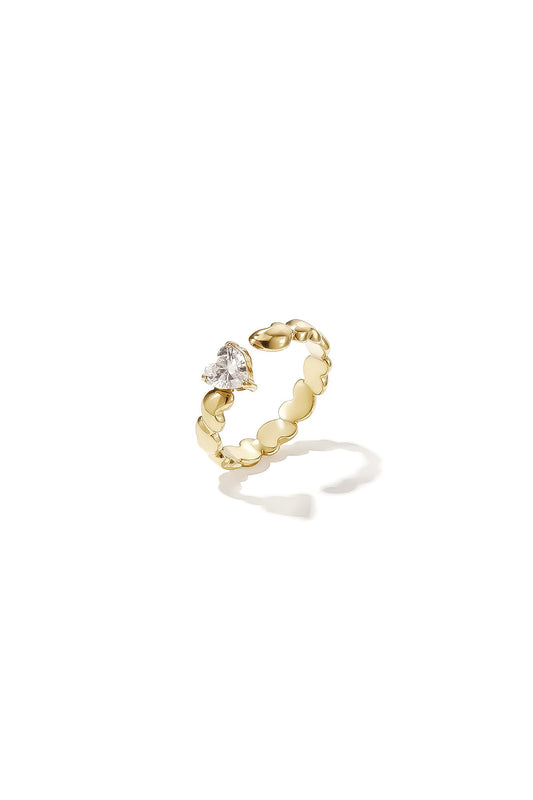 Ring heartbeat R034 Goud