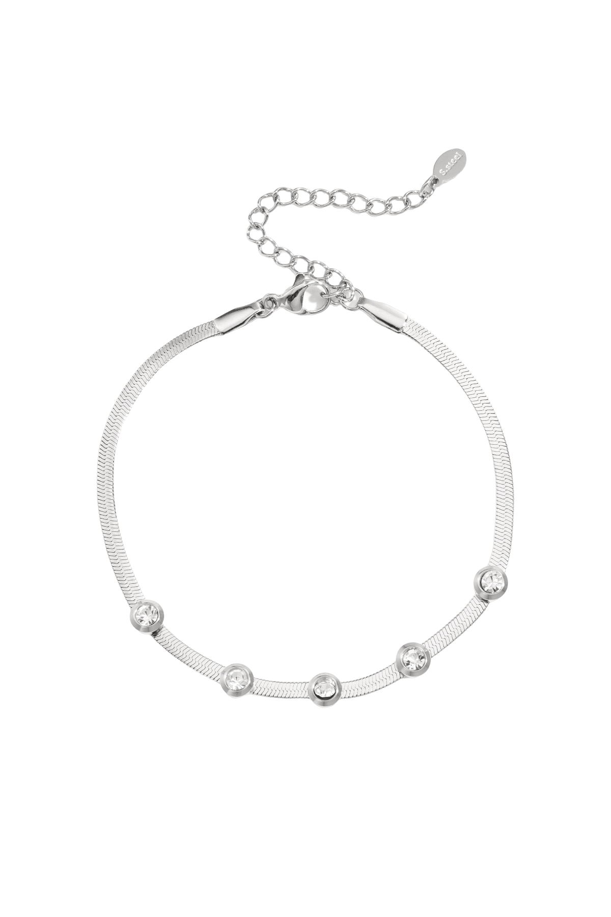 Armband Strass A030 Zilver