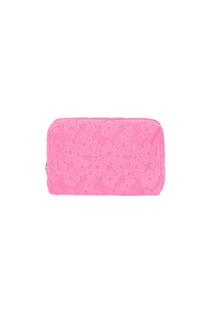 Toilet/make-up tasje flowers AC002 Roze