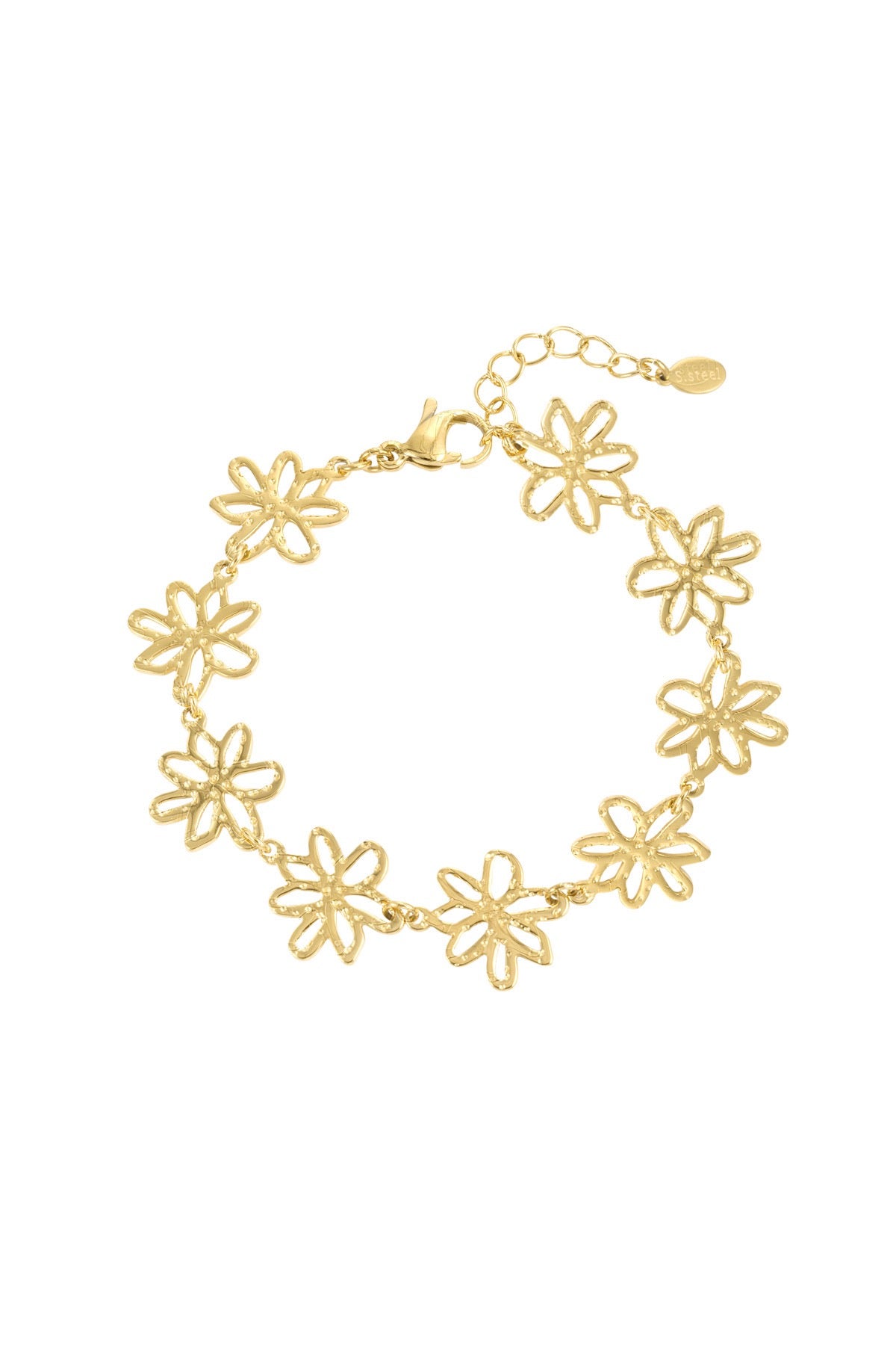 Armband flower party A017 Goud