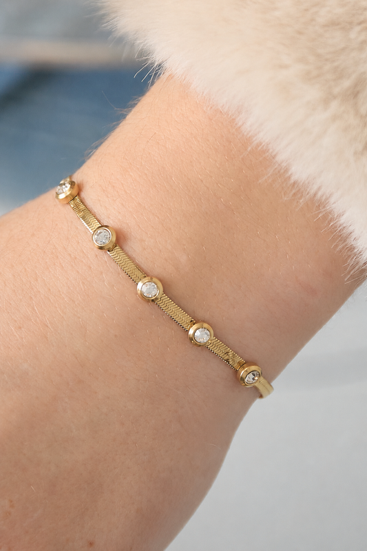 Armband Strass A030 Goud